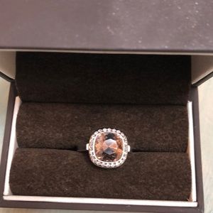 Costume Peach/Diamond Ring